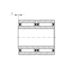 滾針軸承 NAO30X45X26-ZW-ASR1, 無(wú)擋邊，雙列