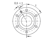 推力角接觸球軸承 ZKLF30100-2RS, 雙向，螺釘安裝，兩側唇密封
