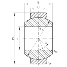 關(guān)節軸承 GE12-FO, 根據 DIN ISO 12 240-1 標準，需維護