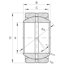 關(guān)節軸承 GE57-ZO, 根據 DIN ISO 12 240-1 標準，英制尺寸，需維護