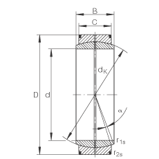 關(guān)節軸承 GE15-DO, 根據 DIN ISO 12 240-1 標準，需維護