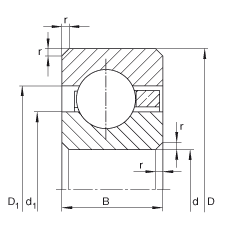 薄截面軸承 CSCC100, 深溝球軸承，類(lèi)型C，運行溫度 -54°C 到 +120°C