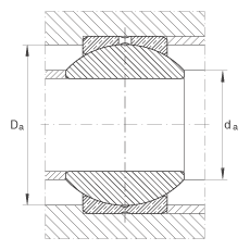 關(guān)節軸承 GE5-PB, 根據 DIN ISO 12 240-1 標準，尺寸系列 K，需維護