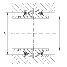 關(guān)節軸承 GE20-HO-2RS, 根據 DIN ISO 12 240-1 標準, 需維護，兩側唇密封