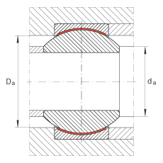關(guān)節軸承 GE25-PW, 根據 DIN ISO 12 240-1 標準，尺寸系列 K，免維護