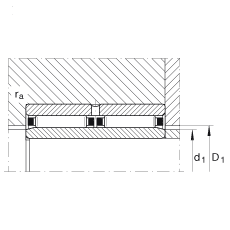 滾針軸承 NAO30X45X26-ZW-ASR1, 無(wú)擋邊，雙列