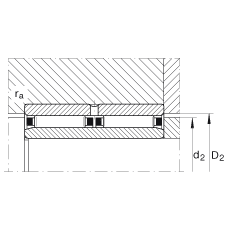 滾針軸承 NAO30X45X26-ZW-ASR1, 無(wú)擋邊，雙列