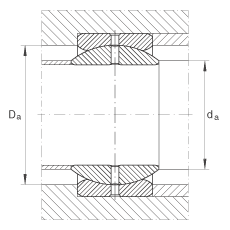 關(guān)節軸承 GE57-ZO, 根據 DIN ISO 12 240-1 標準，英制尺寸，需維護
